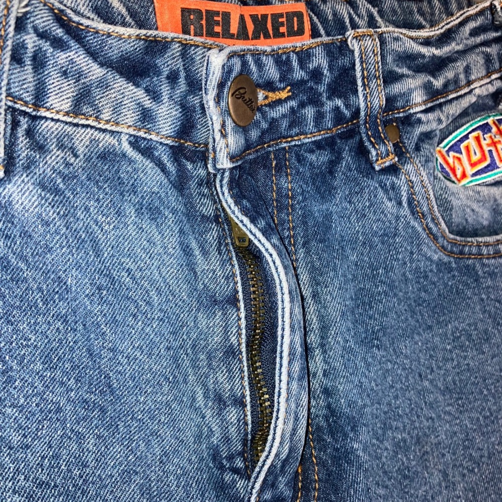 Butter Goods Relaxed Fit Denim Jeans Men 30 Blue Straight Leg Skateboarding - Picture 10 of 14